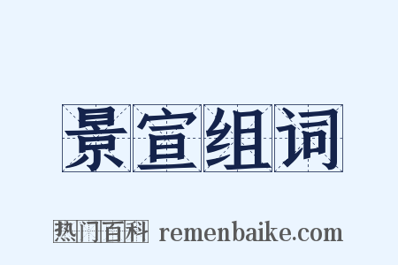 景宣组词是什么意思的图片